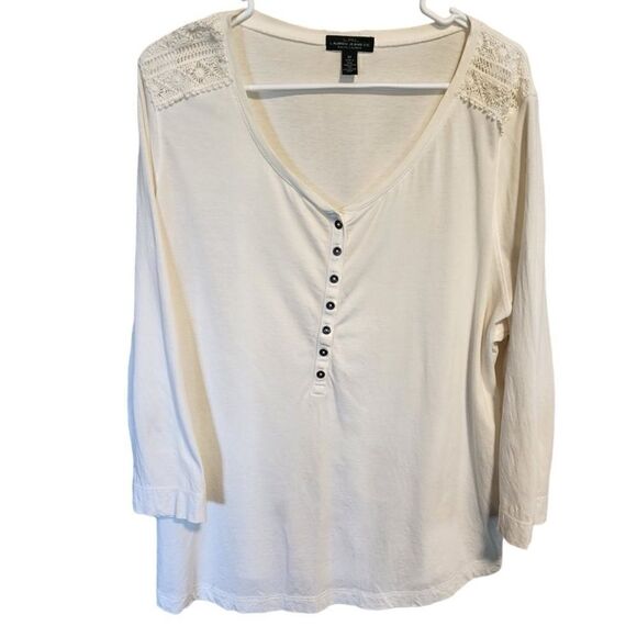 BUNDLE- Lauren Ralph Lauren- Plus Size Women Peach and Cream Long Sleeve Basics - Picture 7 of 12